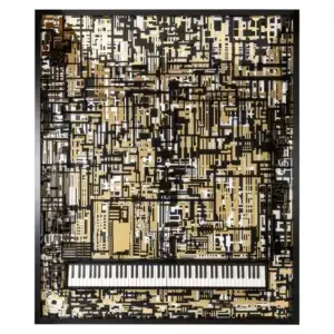 Richmond - Wall art Piano Wibi (Black/gold)