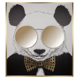 Richmond - Wall art shiny Panda (Black/gold)