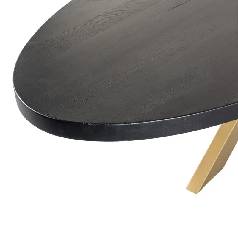 - Eettafel Watson black 235 incl. spinpoot goud (Black)