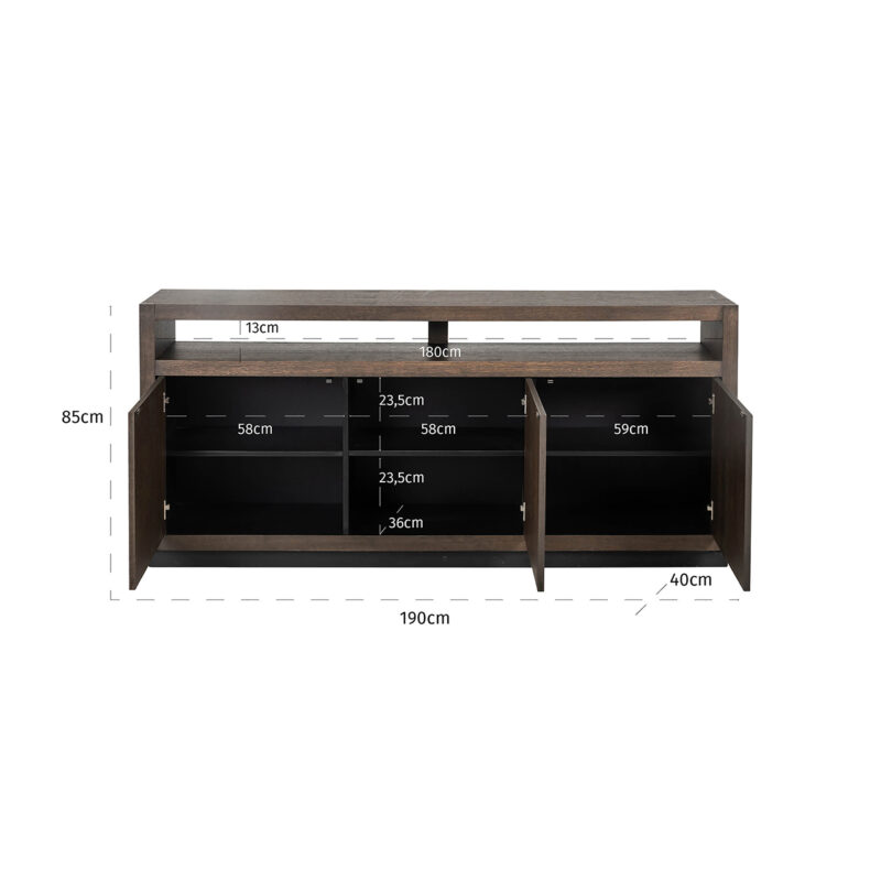 - Dressoir Oakura 3-deuren (Brown)