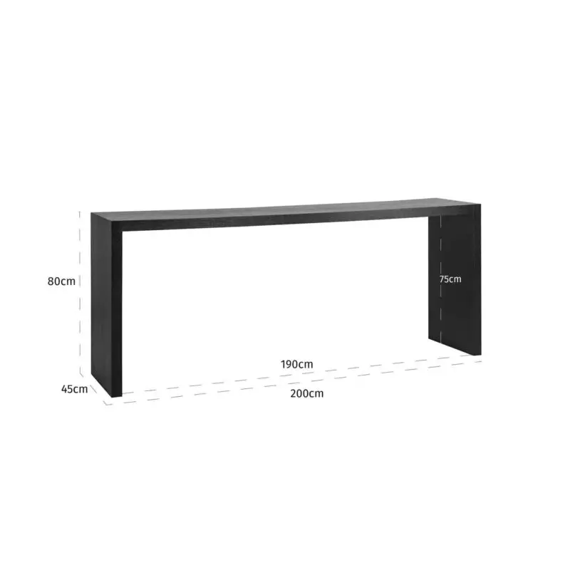 - Wandtafel Oakura (Black)