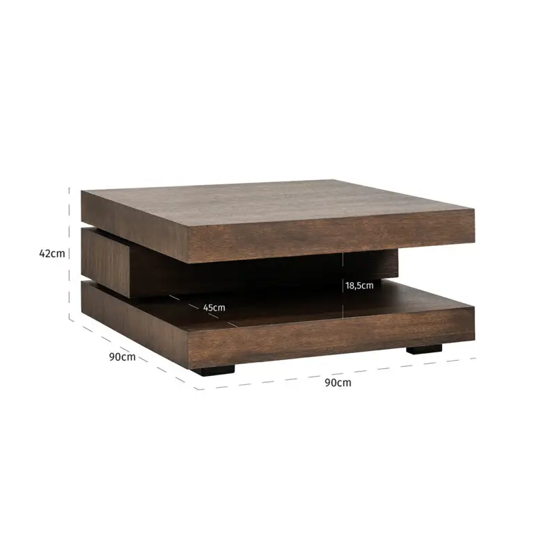 - Salontafel Oakura blok C (Brown)