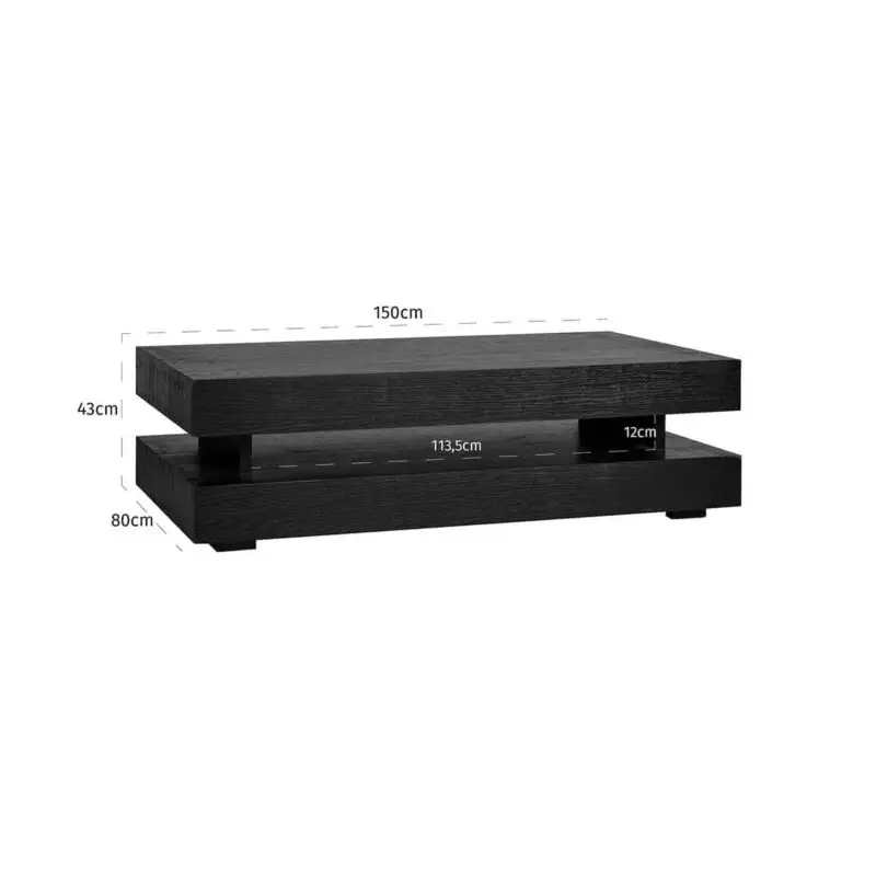 - Salontafel Oakura blok H (Black)