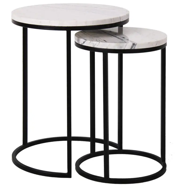 - Bijzettafel Lexington set van 2  (White)