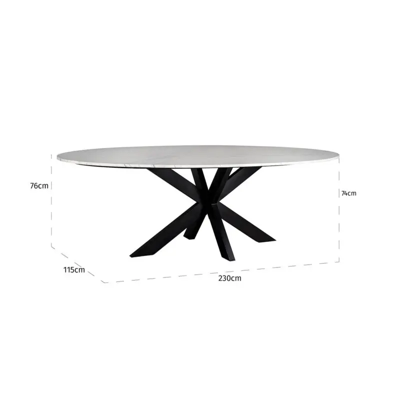 - Eettafel Lexington ovaal 230  (White)