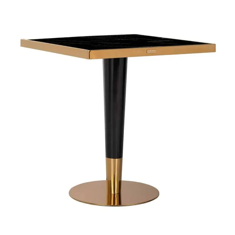 - Bistrotafel Can Roca square black 70x70 (Black/gold)