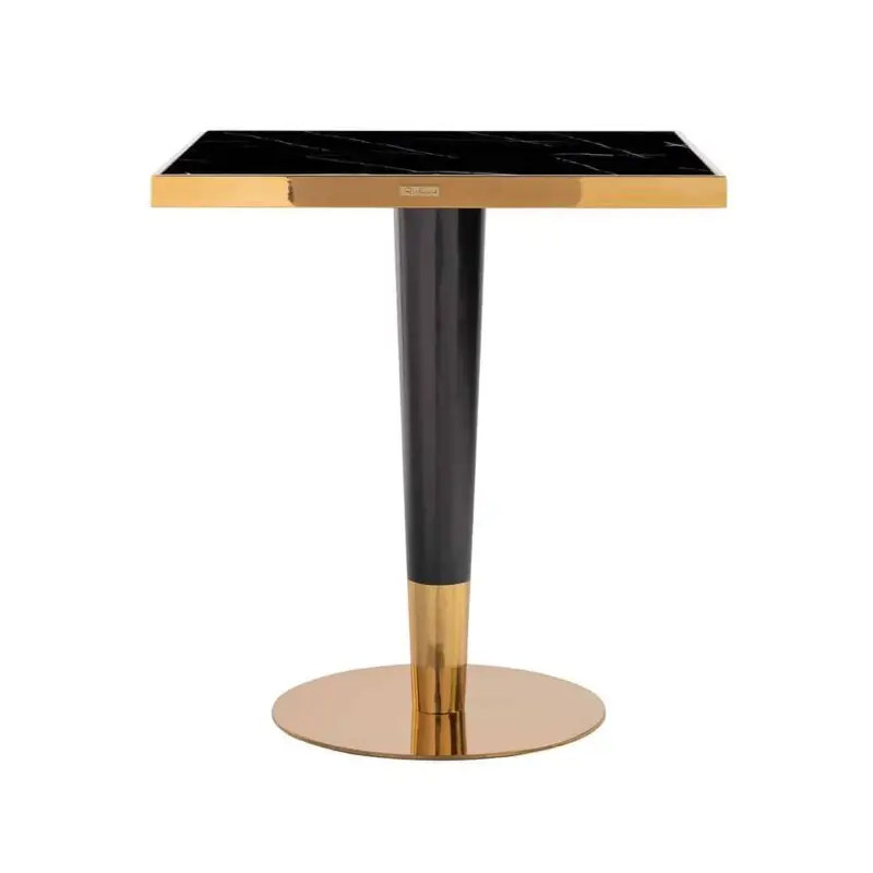 - Bistrotafel Can Roca square black 70x70 (Black/gold)