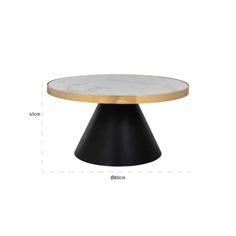 - Salontafel Odin 80Ø  (Gold)