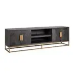- TV-dressoir Blackbone brass 4-deuren 200 (Black rustic)