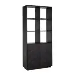 - Boekenkast Blackbone brass 2-deuren (Black rustic)