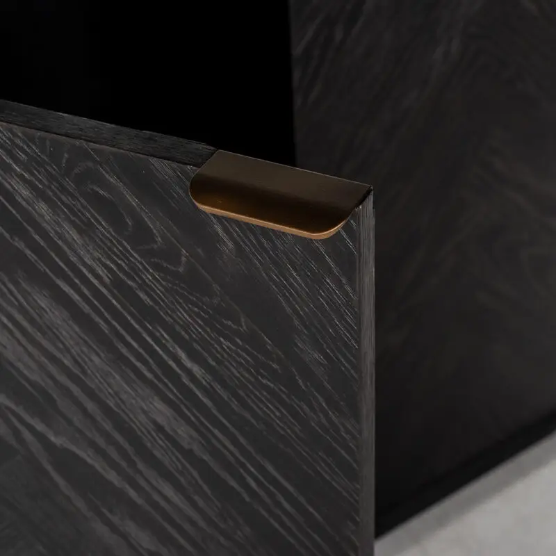 - Boekenkast Blackbone brass 2-deuren (Black rustic)