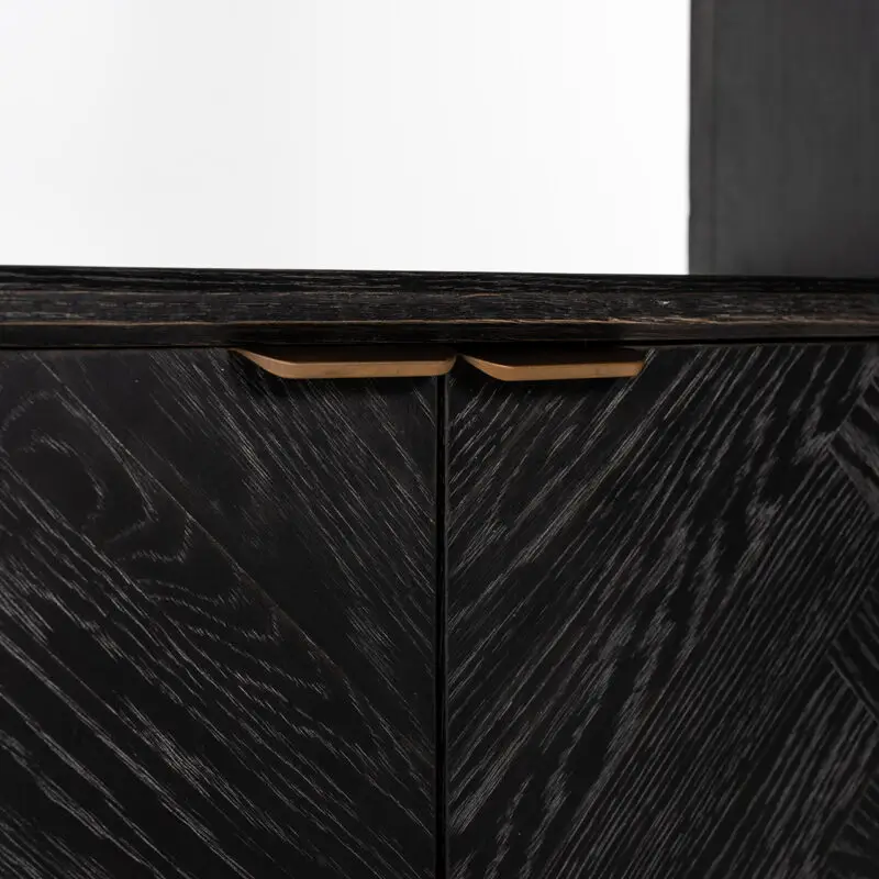 - Boekenkast Blackbone brass 2-deuren (Black rustic)