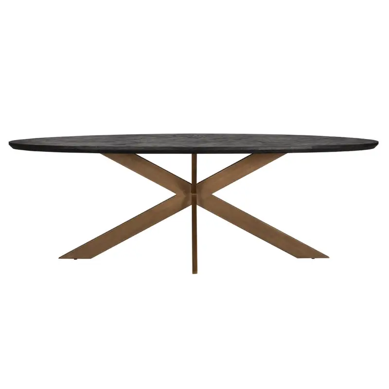 - Eettafel Blackbone brass ovaal 230 (Black rustic)