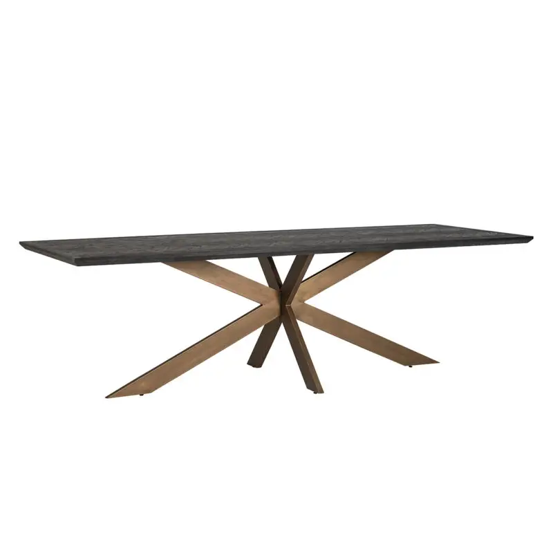 - Eettafel Blackbone brass 260 (Black rustic)