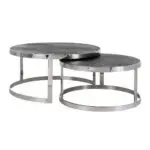 - Salontafel Blackbone silver set van 2  (Black rustic)