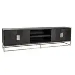 - TV-dressoir Blackbone silver 4-deuren 220 (Black rustic)