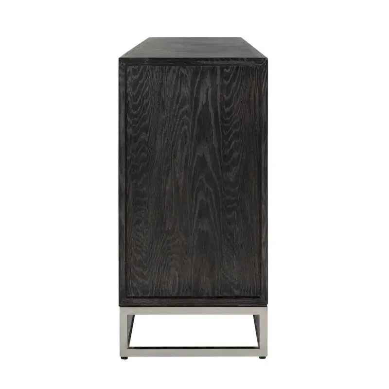 - Dressoir Blackbone silver 4-deuren + open vak (Black rustic)