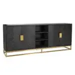 - Dressoir Blackbone gold 4-deuren + open vak (Black rustic)