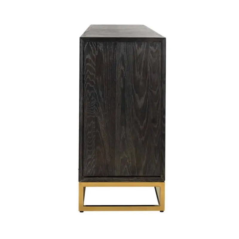 - Dressoir Blackbone gold 4-deuren + open vak (Black rustic)