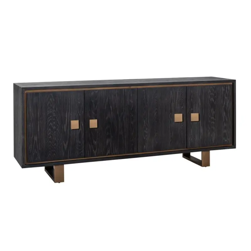 - Dressoir Hunter 4-deuren (Black rustic)