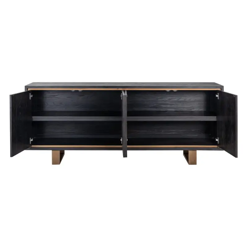 - Dressoir Hunter 4-deuren (Black rustic)