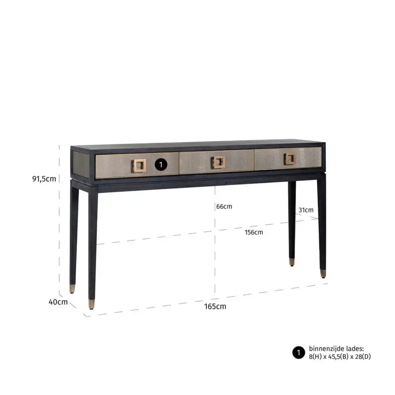 - Wandtafel Bloomville 3-laden (Gold)
