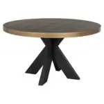 - Eettafel Bloomville 140Ø (Black/gold)