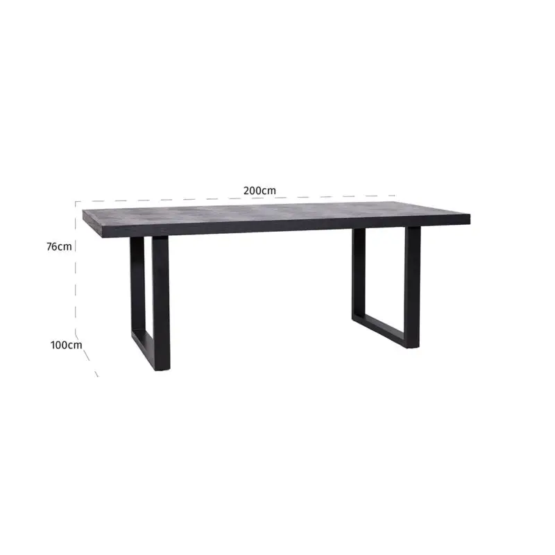 - Eettafel Blax 200 (Black)