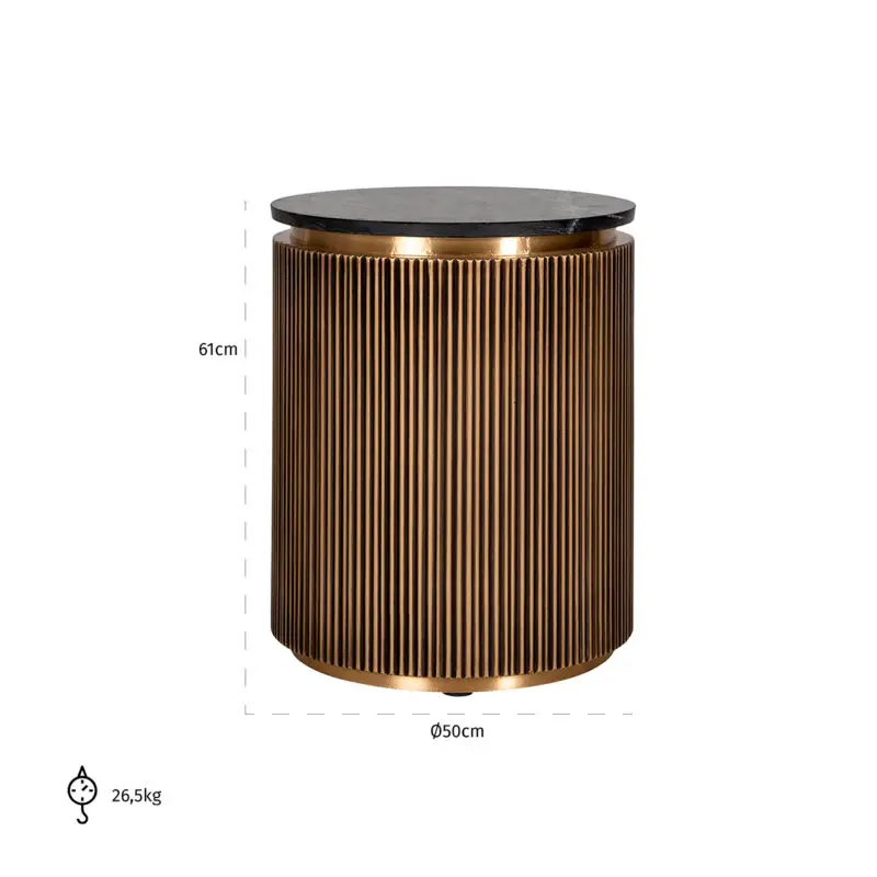 - Bijzettafel Ironville 50Ø (Gold)
