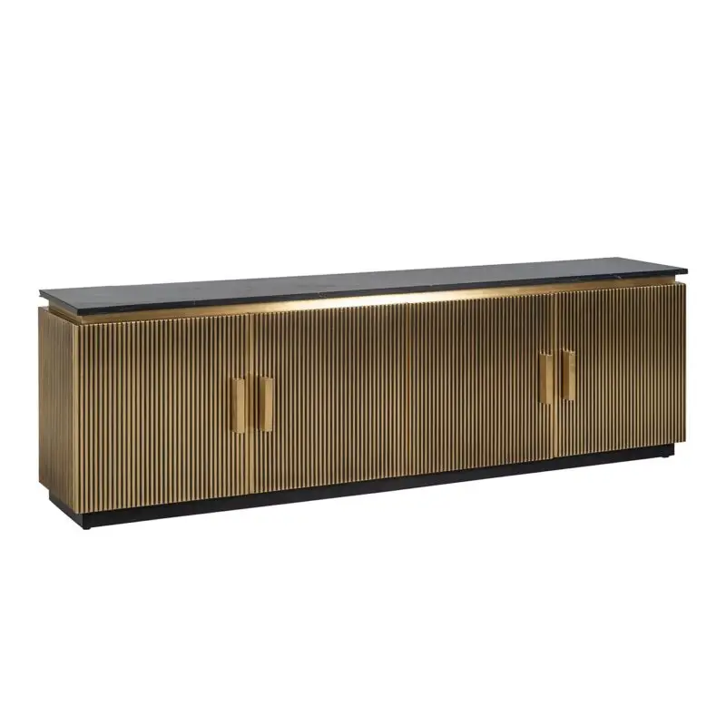 - TV-dressoir Ironville 4-deuren (Gold)