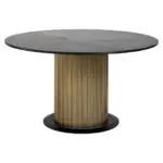 - Eettafel Ironville 140Ø (Black/gold)