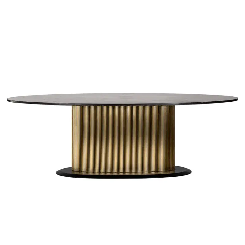 - Eettafel Ironville ovaal 235 (Black/gold)