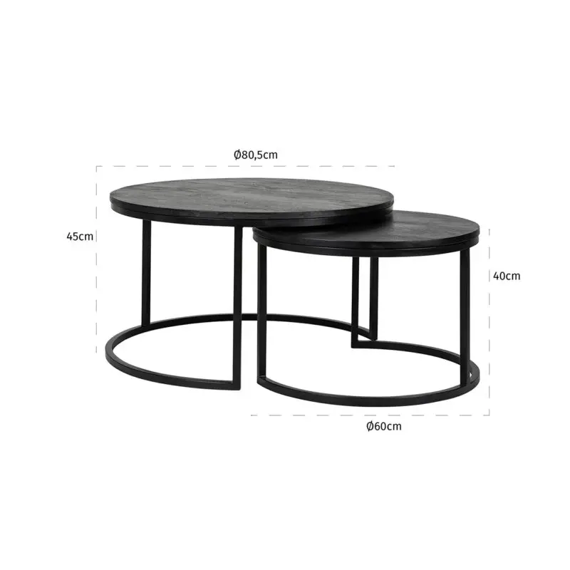 - Salontafel Catana set van 2  (Black)