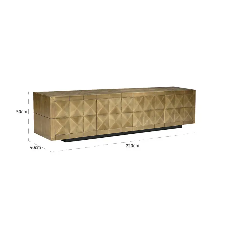 - TV-dressoir Collada 4-doors (Brushed Gold)