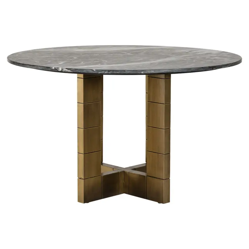 - Eettafel Collada 130Ø (Black/gold)