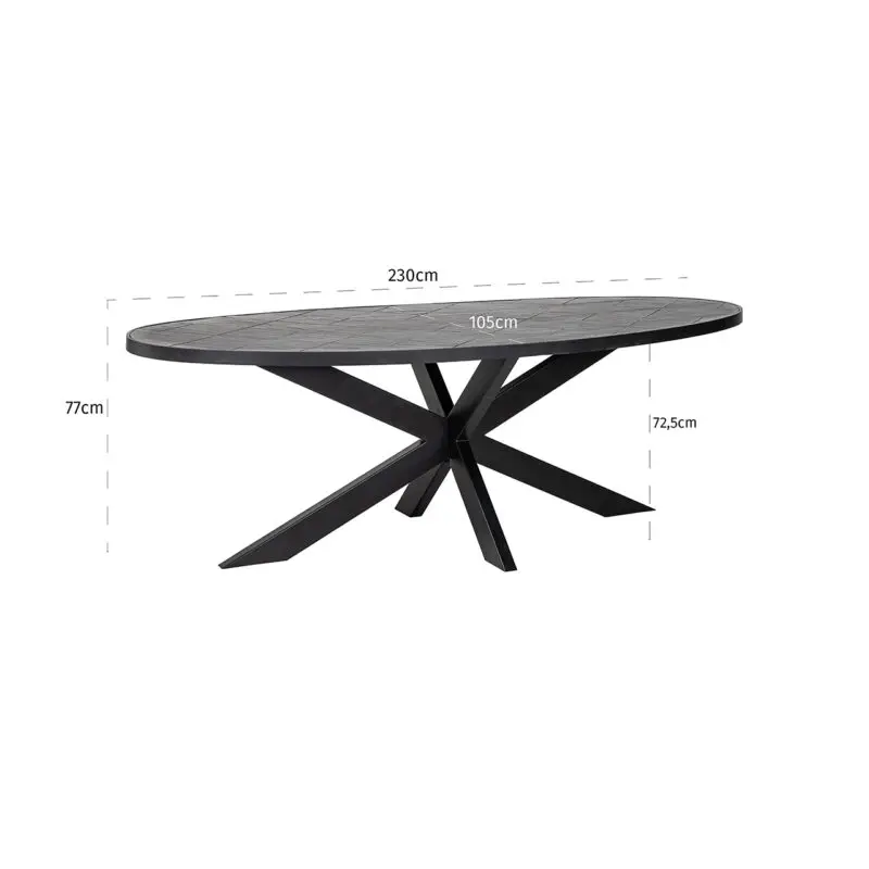 - Eettafel Scotch 230 ovaal
