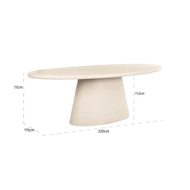 - Eettafel Clayton 220 (Beige)