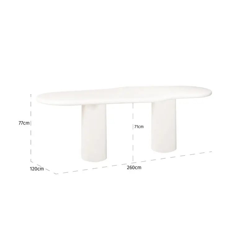 - Eettafel Bloomstone 260 (White)