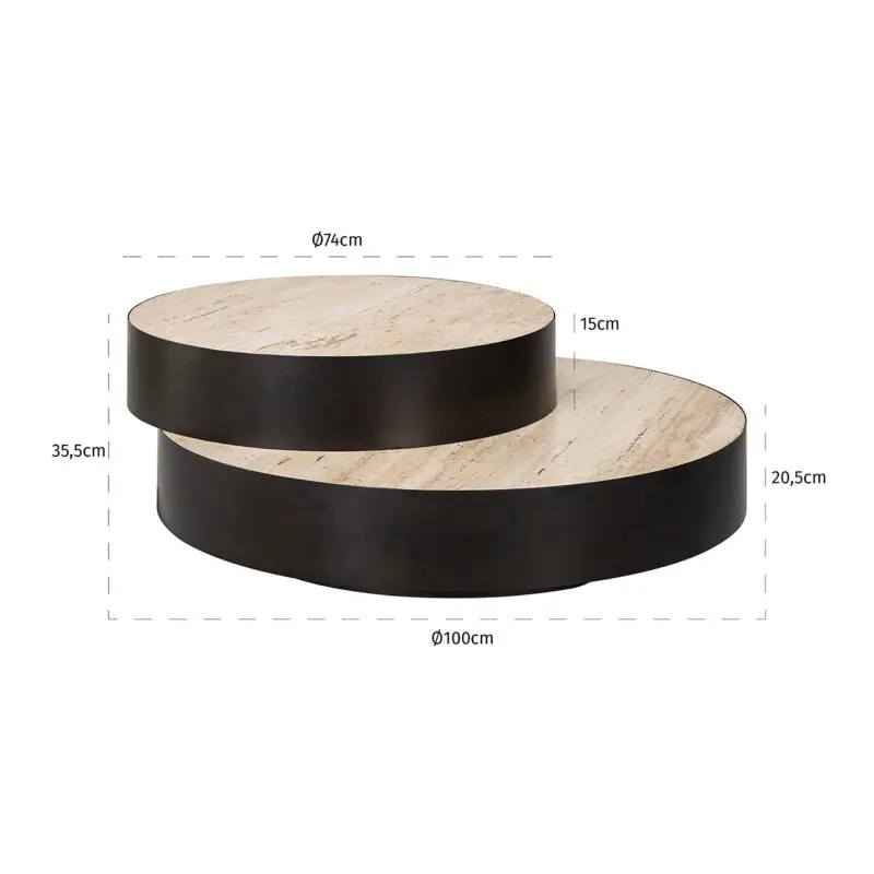 - Salontafel Avalon 2-laags