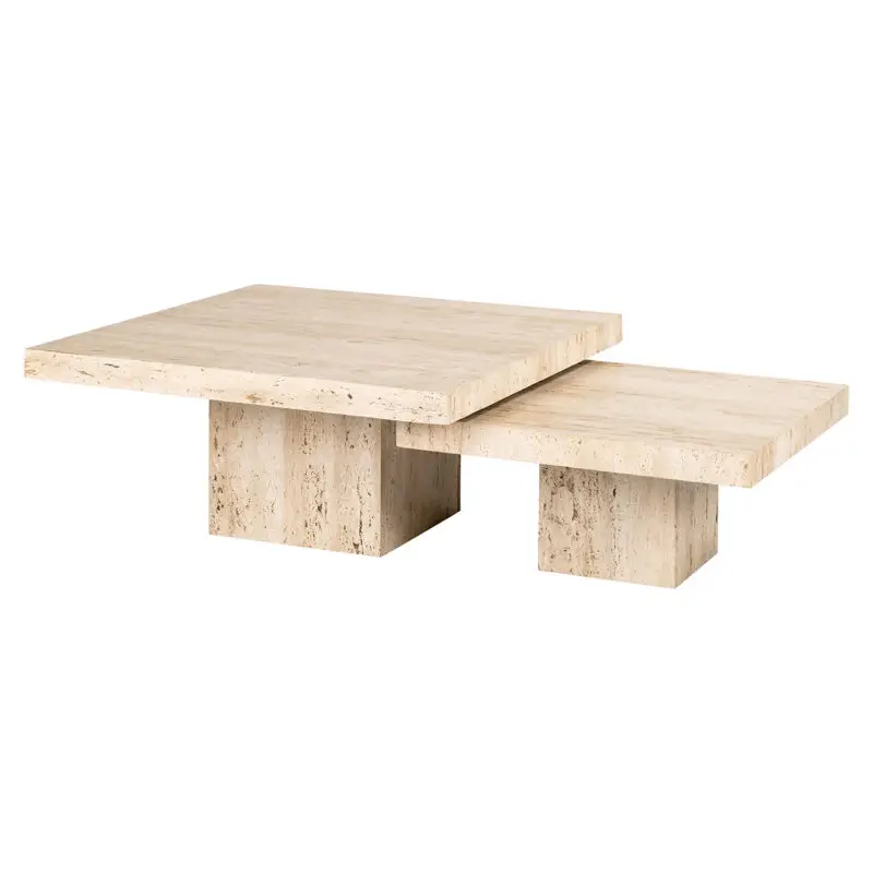 - Salontafel La Cantera vierkant set van 2 (Beige)