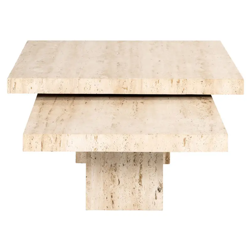- Salontafel La Cantera vierkant set van 2 (Beige)