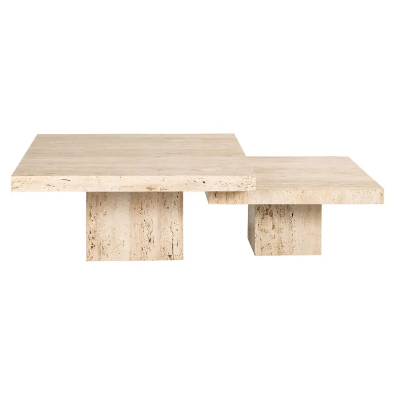 - Salontafel La Cantera vierkant set van 2 (Beige)