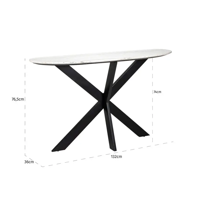 - Wandtafel Trocadero wit