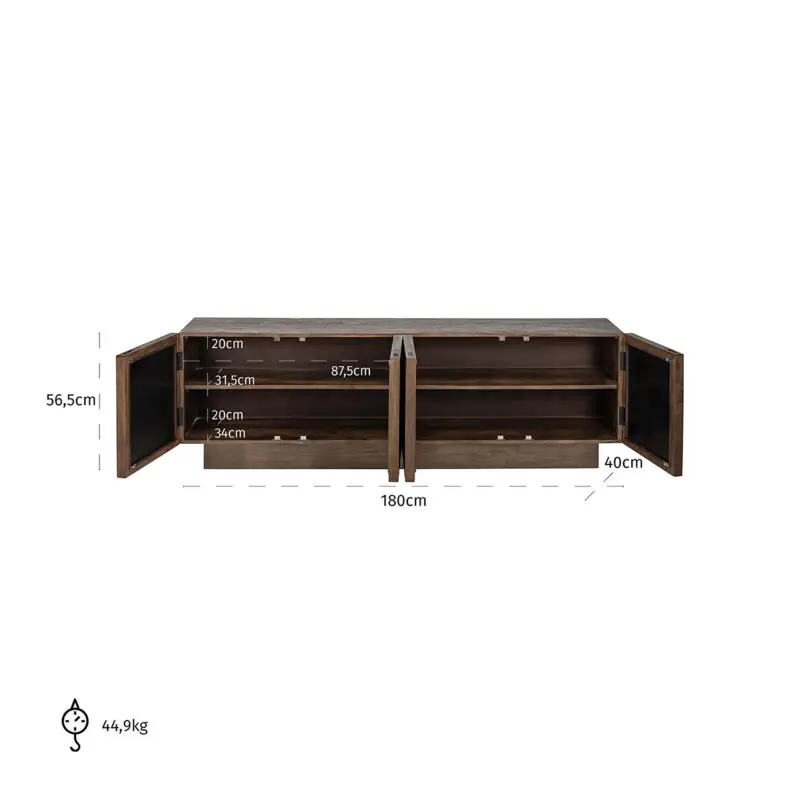 - TV-dressoir Bryant 4-deuren (Brown)