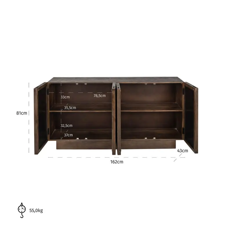 - Dressoir Bryant 4-deuren (Brown)