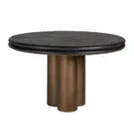- Eettafel Macaron 130Ø (Black rustic)