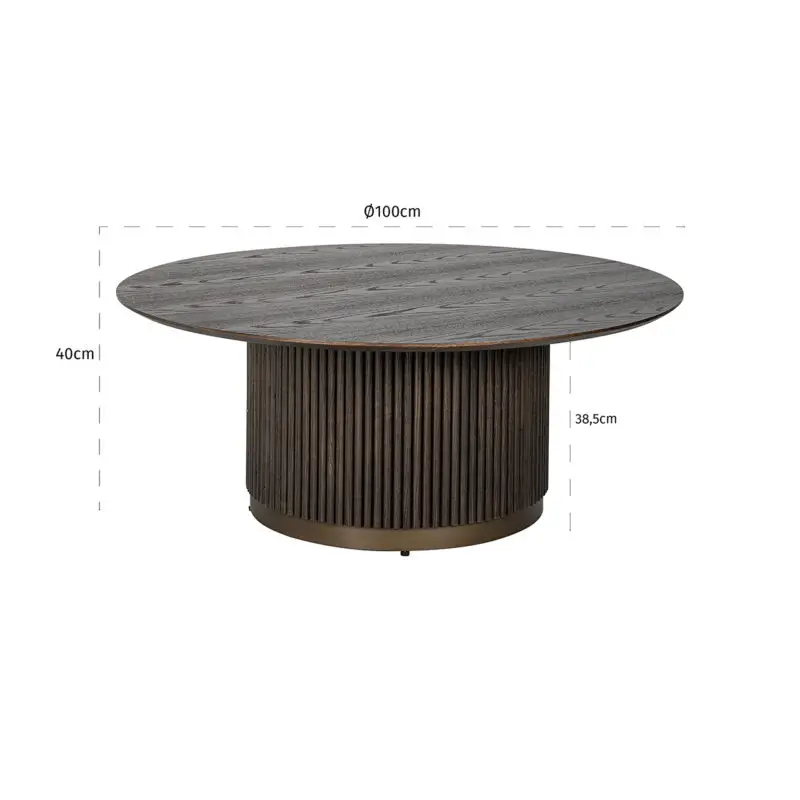 - Salontafel Luxor 100Ø (Brown)