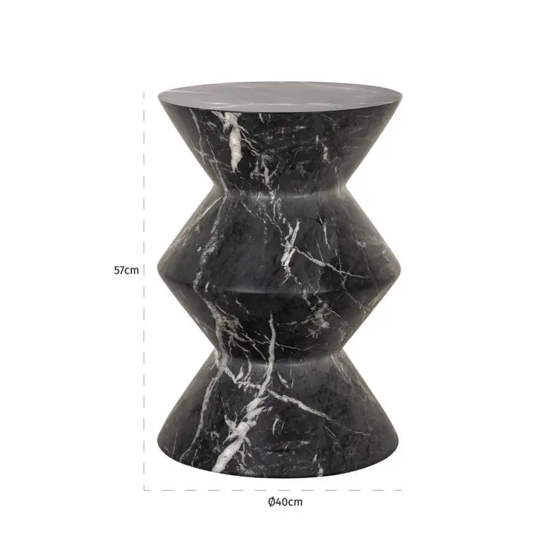 - Bijzettafel Bosco faux zwart marmer (Black)