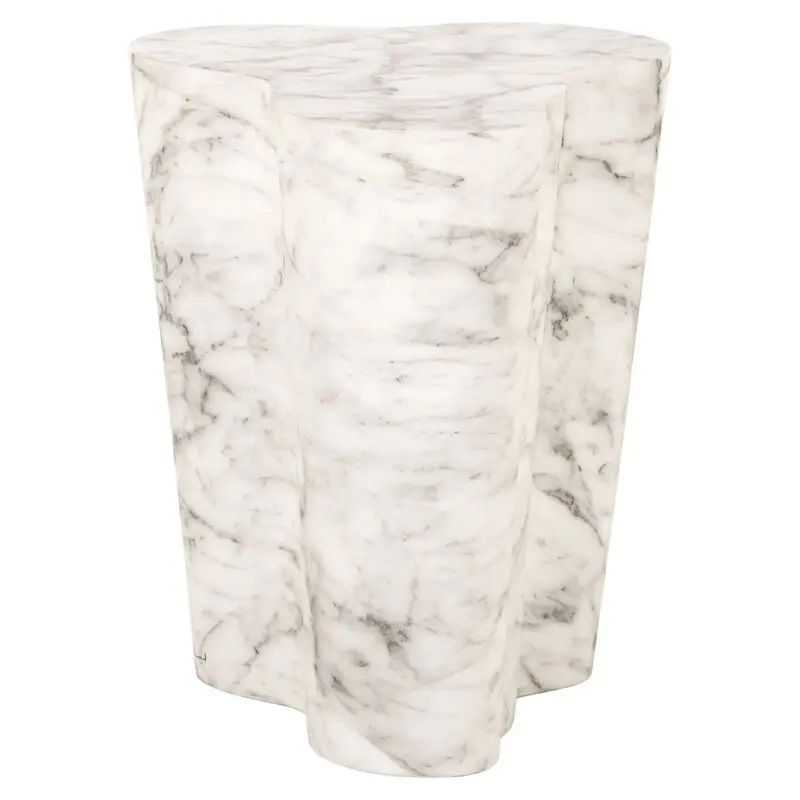 - Bijzettafel Rockyard faux wit marmer indoor/outdoor (White)