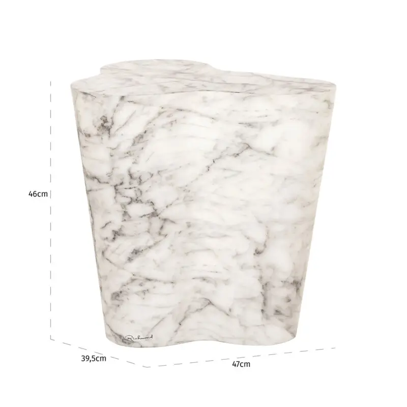 - Bijzettafel Rockyard faux wit marmer indoor/outdoor (White)